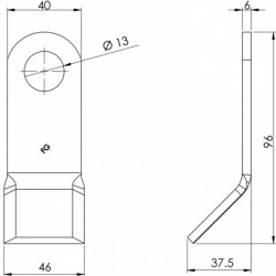 Couteau entretien 112 - 40.6 plan