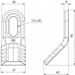 Couteau ravageur 128 - 408RL plan