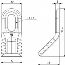 Couteau ravageur 129 - 408R plan