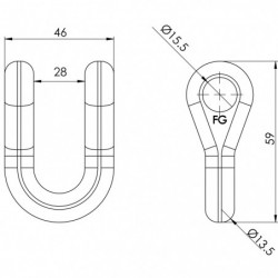 Manille droite 715 - 16BD plan