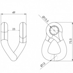 Manille torse 730 - 14MT plan